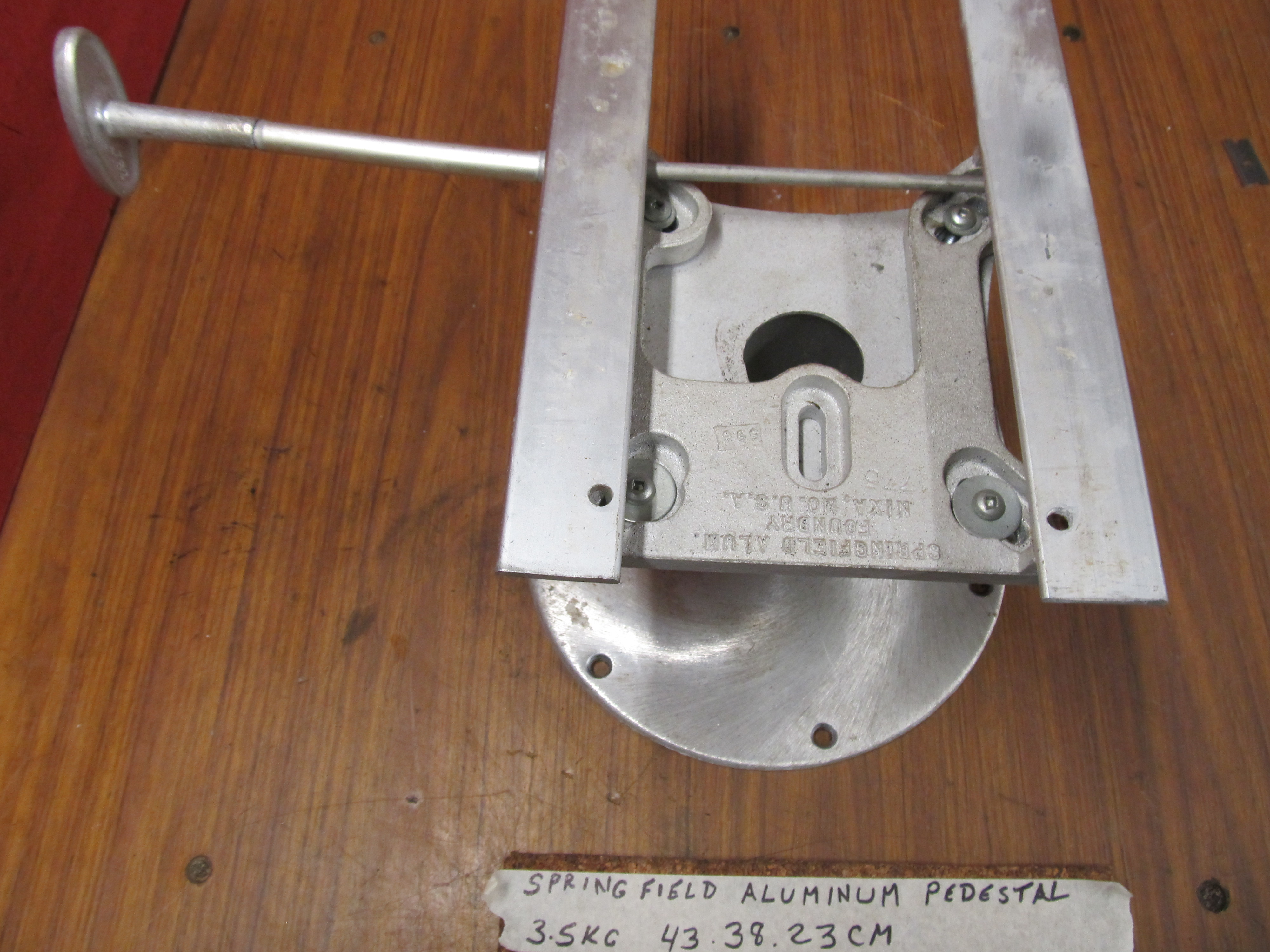 SPRINGFIELD ALUMINUM SLIDING PEDESTAL BOAT SEAT MOUNT SPRINGFIELD